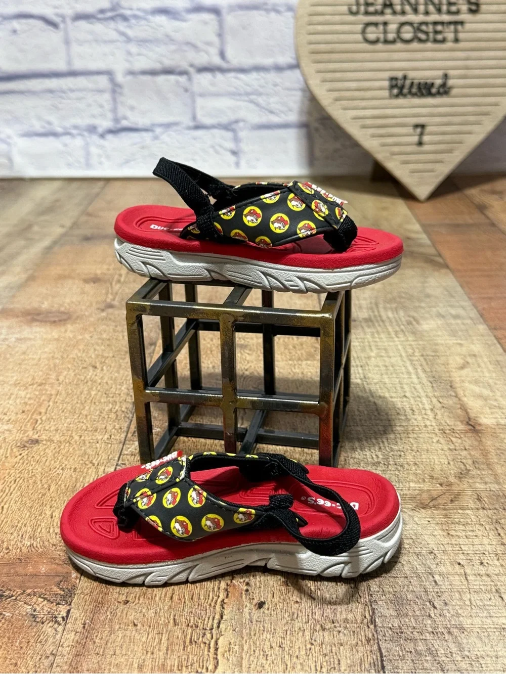 Buc-ee's brand toddler flip-flops